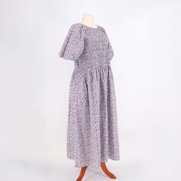 NWT J.CREW Meadow Dress in Poppy Cotton Poplin Midi Floral Puff Sleeve  Size XXL - Picture 3 of 9